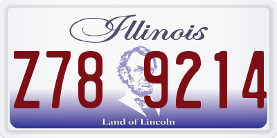 IL license plate Z789214