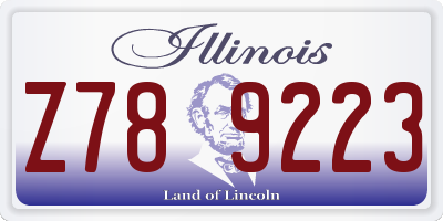 IL license plate Z789223