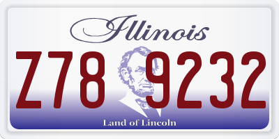 IL license plate Z789232