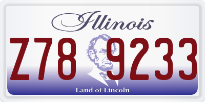 IL license plate Z789233