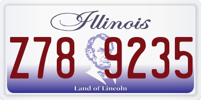 IL license plate Z789235