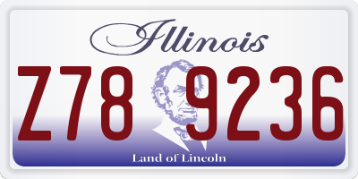 IL license plate Z789236