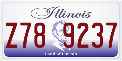 IL license plate Z789237