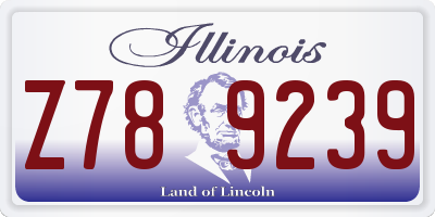 IL license plate Z789239