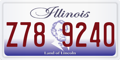 IL license plate Z789240