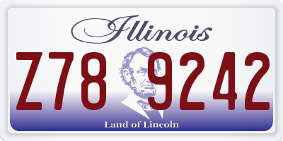 IL license plate Z789242