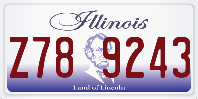 IL license plate Z789243