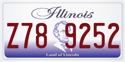 IL license plate Z789252