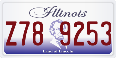 IL license plate Z789253