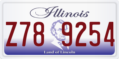IL license plate Z789254