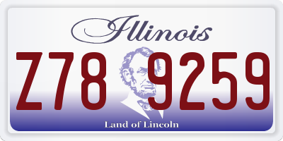 IL license plate Z789259
