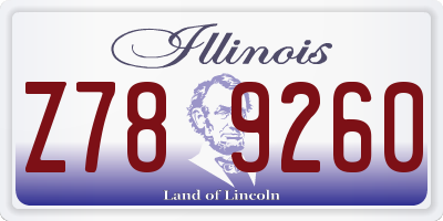 IL license plate Z789260