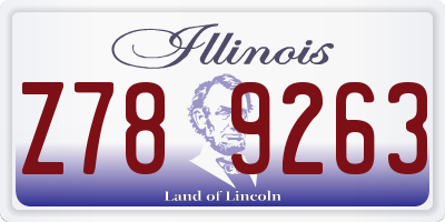 IL license plate Z789263