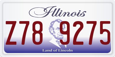 IL license plate Z789275