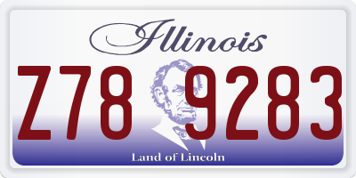IL license plate Z789283