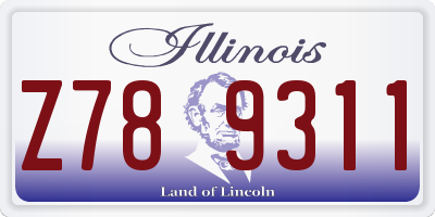 IL license plate Z789311