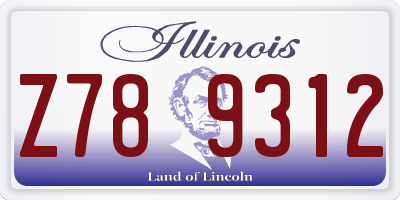 IL license plate Z789312