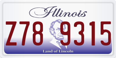 IL license plate Z789315
