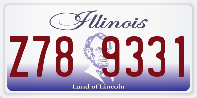IL license plate Z789331