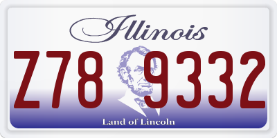 IL license plate Z789332