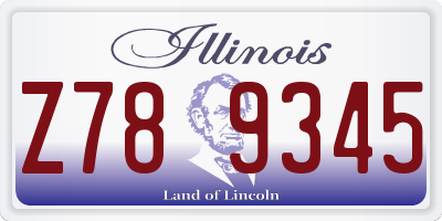 IL license plate Z789345