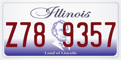 IL license plate Z789357