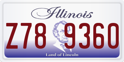 IL license plate Z789360