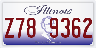 IL license plate Z789362