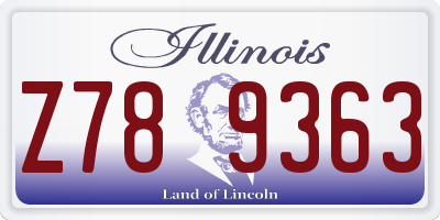 IL license plate Z789363