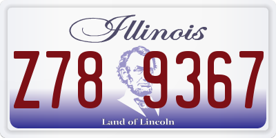 IL license plate Z789367