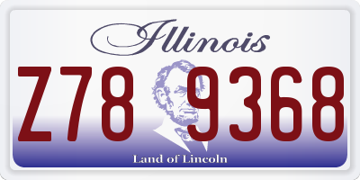 IL license plate Z789368
