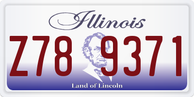 IL license plate Z789371