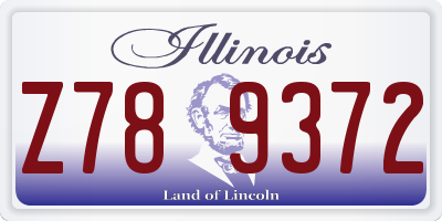 IL license plate Z789372