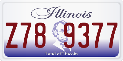 IL license plate Z789377