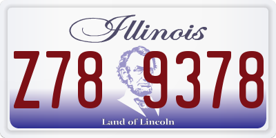 IL license plate Z789378