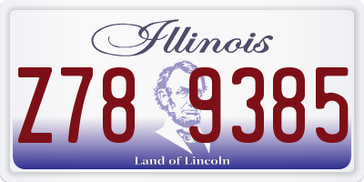 IL license plate Z789385