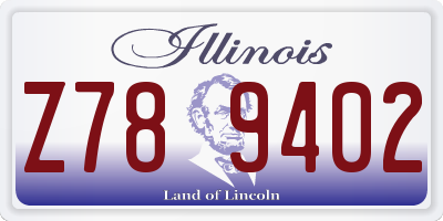 IL license plate Z789402