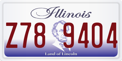 IL license plate Z789404