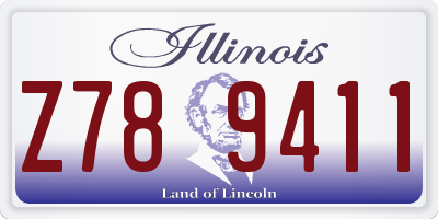 IL license plate Z789411