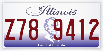 IL license plate Z789412