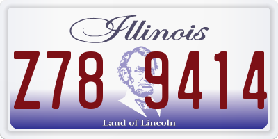 IL license plate Z789414