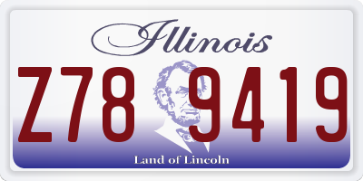 IL license plate Z789419