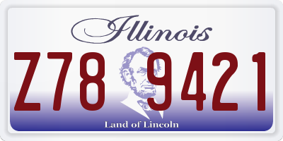 IL license plate Z789421