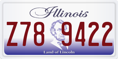 IL license plate Z789422