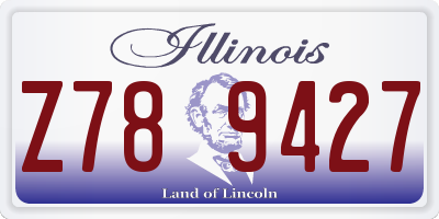 IL license plate Z789427