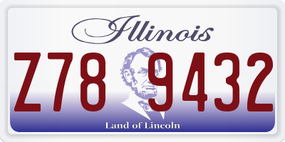 IL license plate Z789432