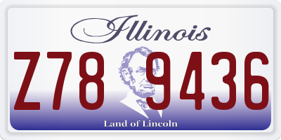 IL license plate Z789436