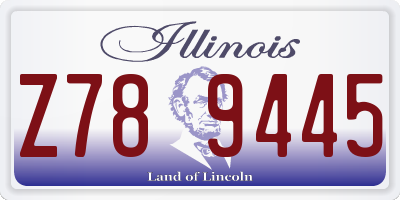 IL license plate Z789445
