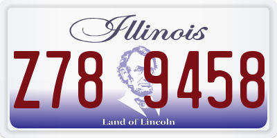 IL license plate Z789458