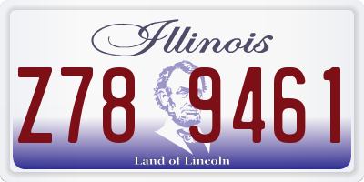 IL license plate Z789461